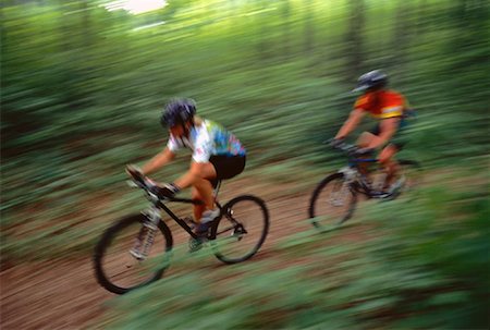 extreme mountain biking - Mountain Biking Foto de stock - Sin royalties Premium, Código: 600-00021730