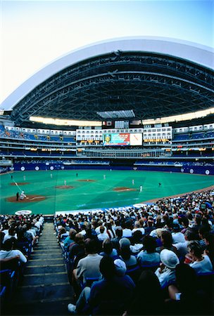 Baseball Game at Skydome Toronto, Ontario, Canada Stock Photo - Premium Royalty-Free, Code: 600-00022367