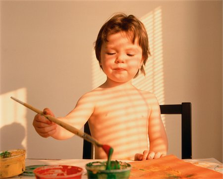 Child Painting Foto de stock - Sin royalties Premium, Código: 600-00036529
