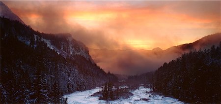 Mont Rundel au coucher du soleil, Washington, USA Photographie de stock - Premium Libres de Droits, Code: 600-00033911
