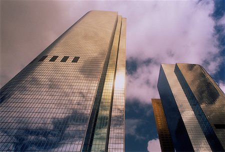 Looking Up at Office Towers and Sky Los Angeles, California, USA Stock Photo - Premium Royalty-Free, Code: 600-00045961