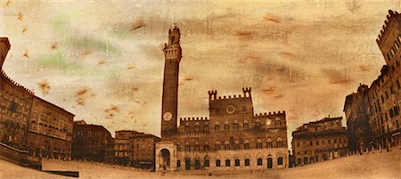 Piazza Del Campo Siena, Tuscany, Italy Stock Photo - Premium Royalty-Free, Code: 600-00043175