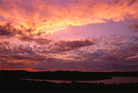 simsearch:600-02957663,k - Sunset over Belleisle Bay St. John River, New Brunswick Canada Foto de stock - Sin royalties Premium, Código: 600-00054849
