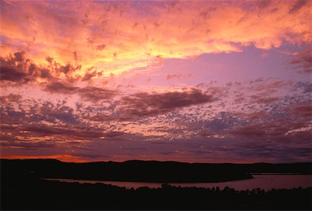 simsearch:600-02957664,k - Sunset over Belleisle Bay St. John River, New Brunswick Canada Foto de stock - Sin royalties Premium, Código: 600-00054849