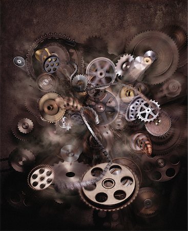 Exploding Gears Stock Photo - Premium Royalty-Free, Code: 600-00055148