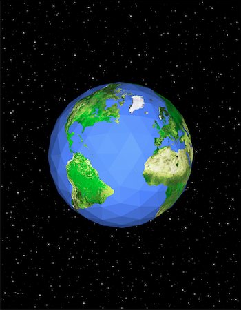 Géodésique Globe dans l'espace, l'océan Atlantique Photographie de stock - Premium Libres de Droits, Code: 600-00059271