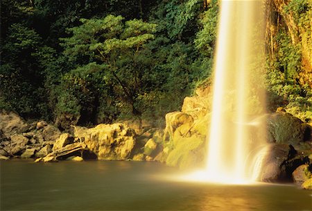 Waterfall, Rocks and Foliage, Misol-Ha, Chiapas, Mexico Fotografie stock - Premium Royalty-Free, Codice: 600-00059668