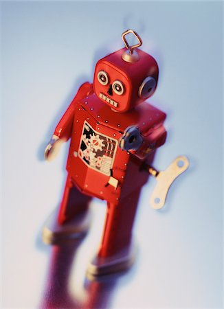 Wind-Up Toy Robot Photographie de stock - Premium Libres de Droits, Code: 600-00065324