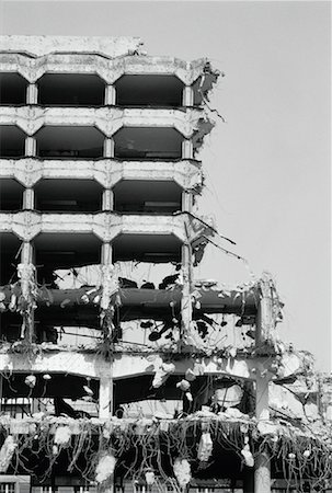 european buildings black and white - Building Demolition, Berlin, Germany Stock Photo - Premium Royalty-Free, Code: 600-00062430