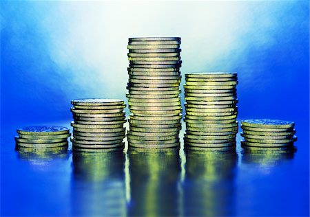 reserva - Stacks of Coins Foto de stock - Sin royalties Premium, Código: 600-00084048
