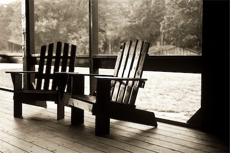 sepia - Patio Furniture on Balcony Stock Photo - Premium Royalty-Free, Code: 600-00156234