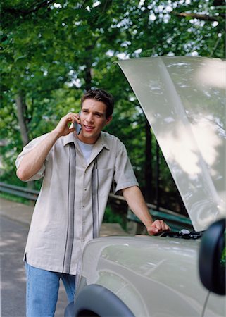 Man with Car and Telephone Stock Photo - Premium Royalty-Free, Code: 600-00177217