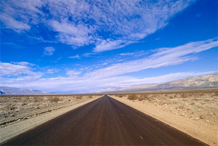 désert de mojave - Road, Mojave Desert, California, USA Photographie de stock - Premium Libres de Droits, Code: 600-00170915