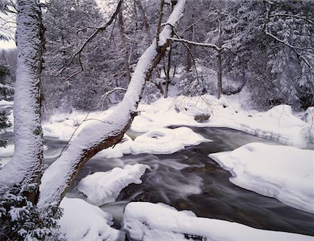 La rivière Sydenham en hiver, Inglis Falls Park, Ontario, Canada Photographie de stock - Premium Libres de Droits, Code: 600-00171113