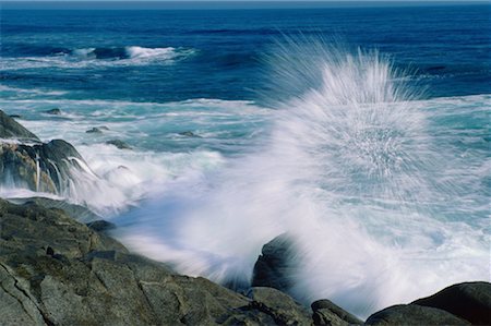 Waves on Atlantic Ocean Coast, Boulderbaai, West Coast Nat Park, Northern Cape, South Africa Foto de stock - Sin royalties Premium, Código: 600-00173326