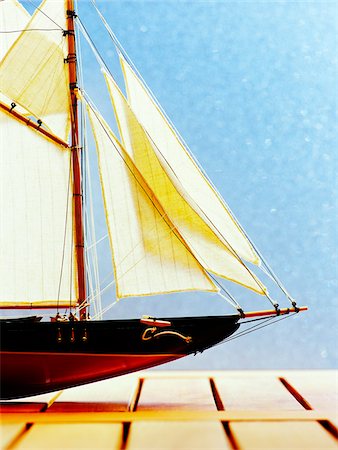 sailboat and close up - Model Ship Stock Photo - Premium Royalty-Free, Code: 600-00185643