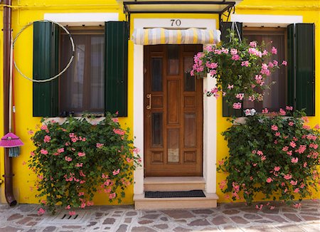 Front of House, Island of Burano, Venetian Lagoon, Italy Stock Photo - Premium Royalty-Free, Code: 600-00795960