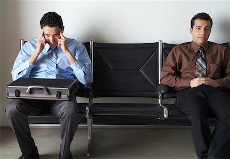 simsearch:600-01124105,k - Businessmen in Waiting Area Stock Photo - Premium Royalty-Free, Code: 600-00823418