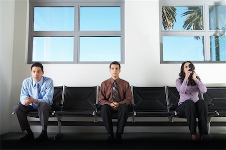 front row seat - Business People in Waiting Area Foto de stock - Sin royalties Premium, Código: 600-00823426