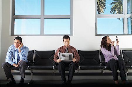 front row seat - Business People in Waiting Area Foto de stock - Sin royalties Premium, Código: 600-00823427