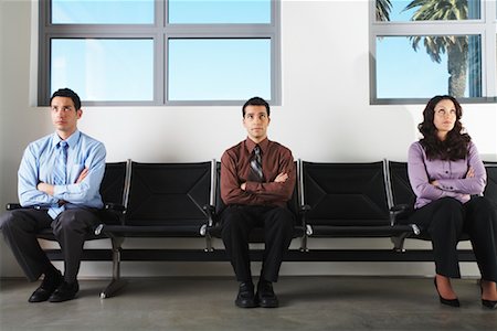 front row seat - Business People in Waiting Area Foto de stock - Sin royalties Premium, Código: 600-00823435