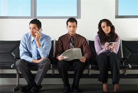 simsearch:600-01099766,k - Business People in Waiting Area Stock Photo - Premium Royalty-Free, Code: 600-00823433