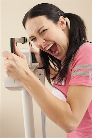 sad people on weighing scales - Woman on Scale Stock Photo - Premium Royalty-Free, Code: 600-00846115