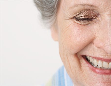 Portrait of Senior Woman Smiling Stock Photo - Premium Royalty-Free, Code: 600-00846388