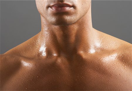 Close-up of Man's Collarbone Stock Photo - Premium Royalty-Free, Code: 600-00846398