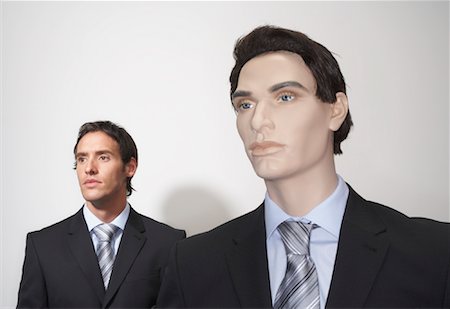 simsearch:600-01494738,k - Businessman with Mannequin Stock Photo - Premium Royalty-Free, Code: 600-00846636