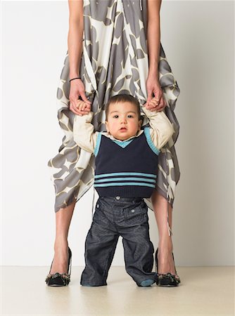 fashion for mother baby - Portrait Of Baby Boy With Mother Stock Photo - Premium Royalty-Free, Code: 600-00847879