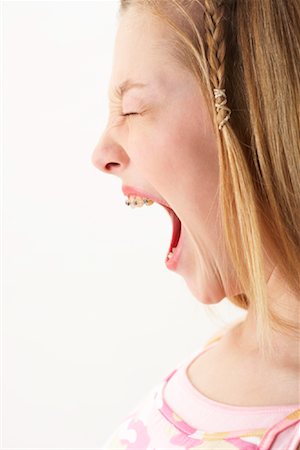portrait screaming girl - Portrait of Girl Stock Photo - Premium Royalty-Free, Code: 600-00847936