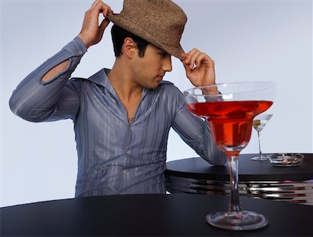 disco hat - Man at Club Stock Photo - Premium Royalty-Free, Code: 600-00848738