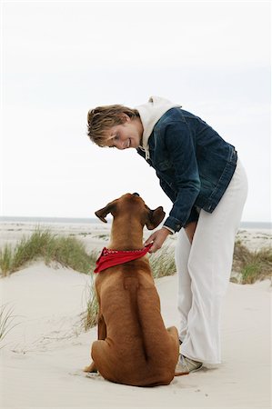 Woman with Dog Stock Photo - Premium Royalty-Free, Code: 600-00864500