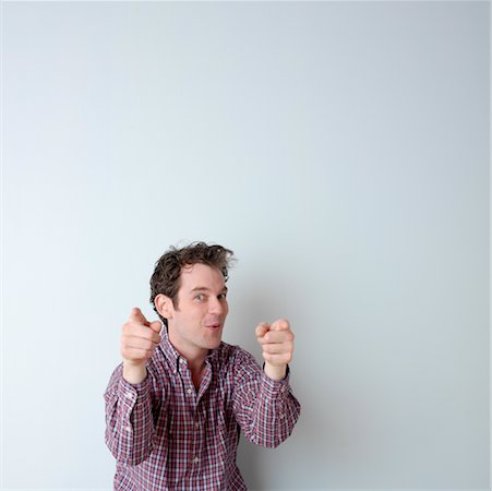 simsearch:600-01248055,k - Man Pointing at Camera Stock Photo - Premium Royalty-Free, Code: 600-00865407