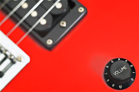simsearch:600-03697894,k - Volume Control on Electric Guitar Stock Photo - Premium Royalty-Free, Code: 600-00866514