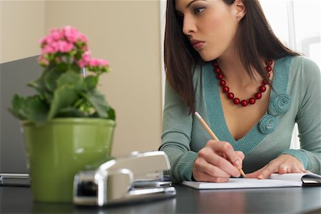 Woman Working from Home Stock Photo - Premium Royalty-Free, Code: 600-00909548
