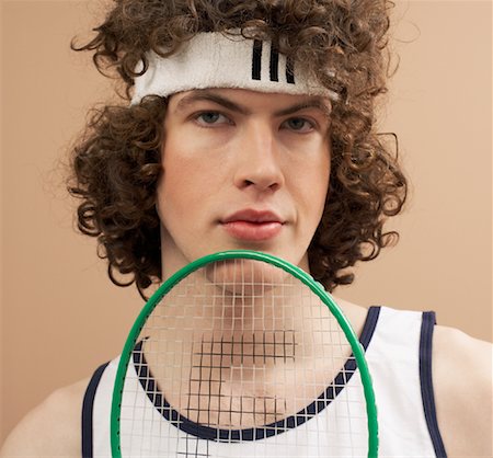 Portrait of Tennis Player Stock Photo - Premium Royalty-Free, Code: 600-00917036