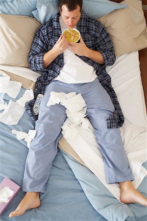 simsearch:600-01646073,k - Man Sick in Bed Stock Photo - Premium Royalty-Free, Code: 600-00917342