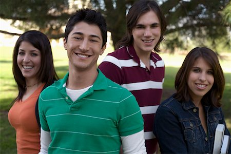 Portrait of Group of Teenagers in Park Stock Photo - Premium Royalty-Free, Code: 600-00917796