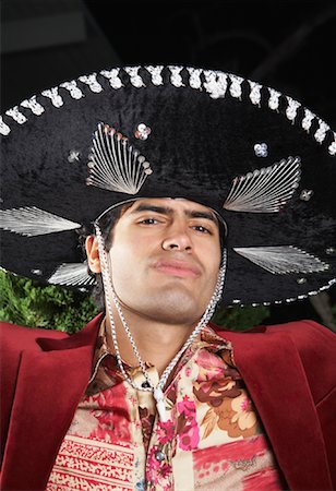 sombreros - Man Wearing Hat Stock Photo - Premium Royalty-Free, Code: 600-00910593