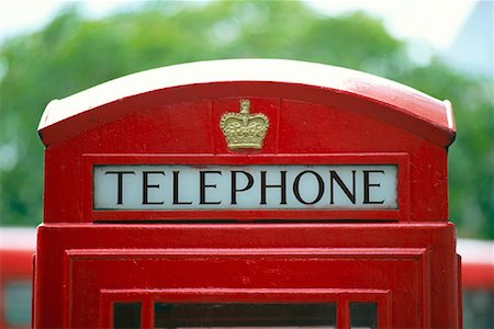 red call box - Cabine téléphonique, Londres, Angleterre Photographie de stock - Premium Libres de Droits, Code: 600-00911034