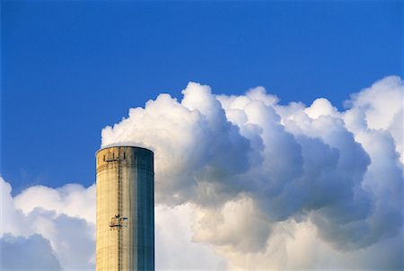 energy supply factory - Smokestacks at Power Station, Germany Stock Photo - Premium Royalty-Free, Code: 600-00911110