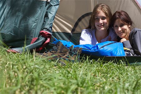 Portrait of Women in Tent Stock Photo - Premium Royalty-Free, Code: 600-00912002