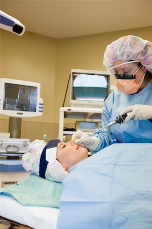 female doctor glove women only - Endoscopic Sinus Surgery being Performed on Patient Stock Photo - Premium Royalty-Free, Code: 600-00934175