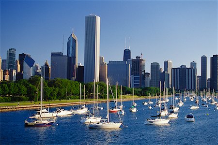 Chicago Skyline, Illinois, USA Foto de stock - Sin royalties Premium, Código: 600-00934591