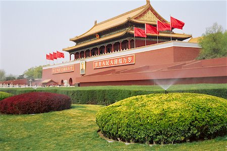 plaza de tiananmen - The Gate of Heavenly Peace, Beijing, China Foto de stock - Sin royalties Premium, Código: 600-00934858