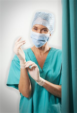 female doctor glove women only - Portrait of Doctor Stock Photo - Premium Royalty-Free, Code: 600-00935064
