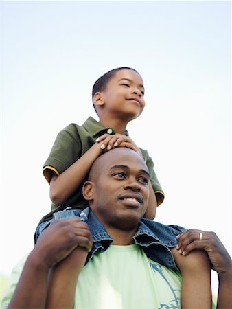 Portrait of Father and Son Outdoors Stock Photo - Premium Royalty-Free, Code: 600-00948566