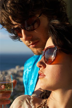 simsearch:600-01463678,k - Couple on Balcony Stock Photo - Premium Royalty-Free, Code: 600-00954329